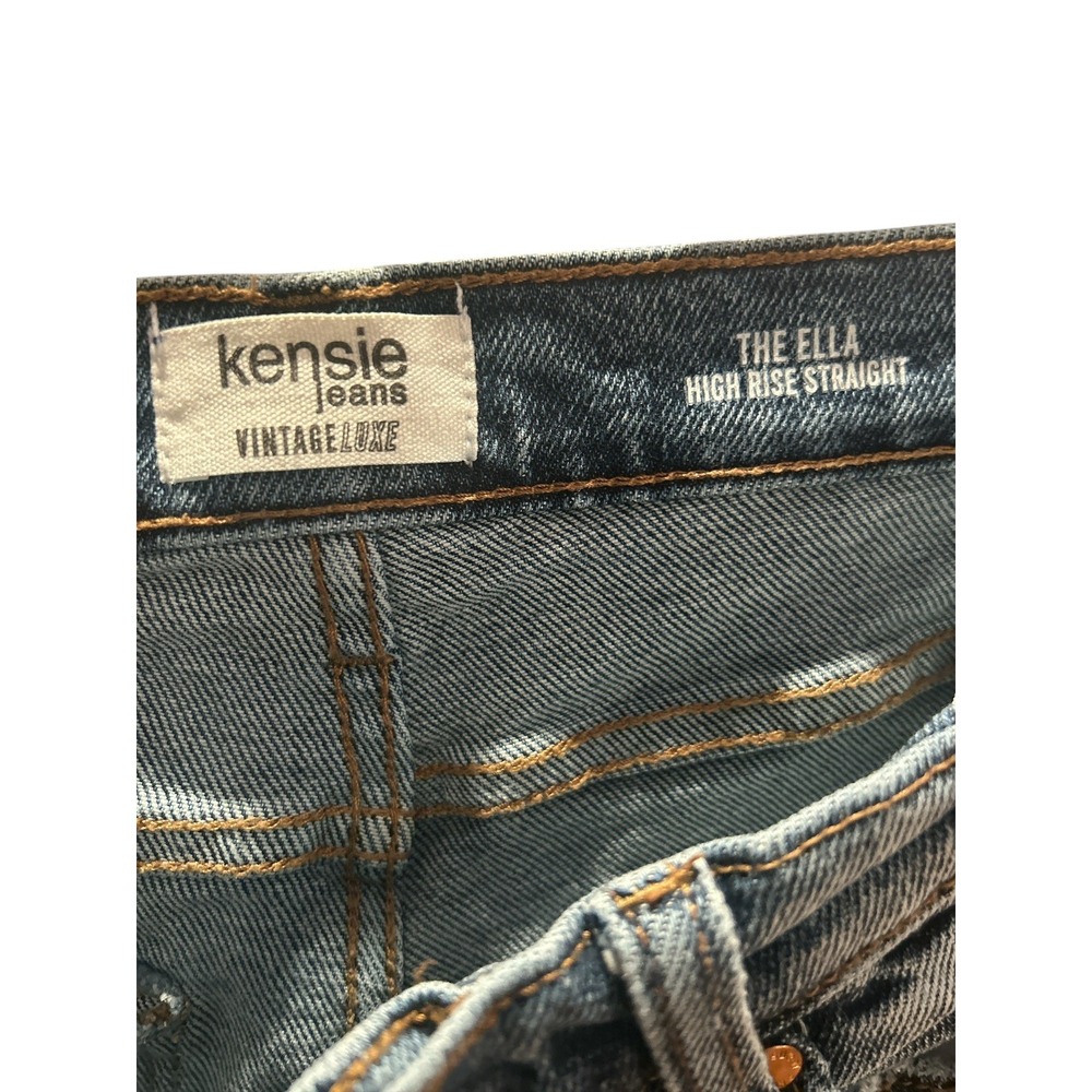 Kensie Ella High‎ Rise Vintage Luxe Jens Straight, Size: 2/26 Diatressed - Picture 11 of 14